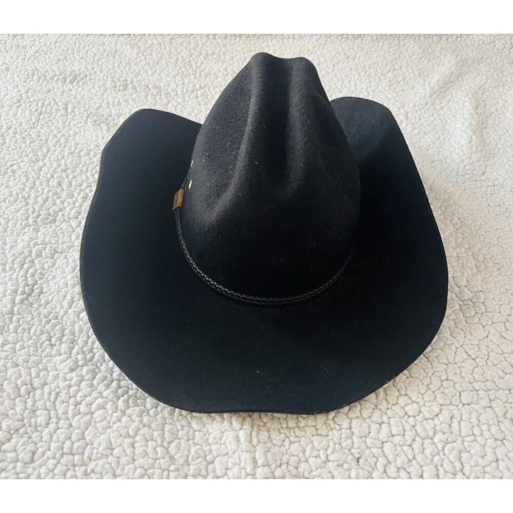 Vintage Youth Bradford Western by Resistol George Strait Black Felt Cowboy